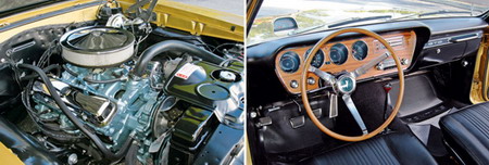 Двигатель High Output (360 л.с.) и приборная панель Pontiac GTO '1967